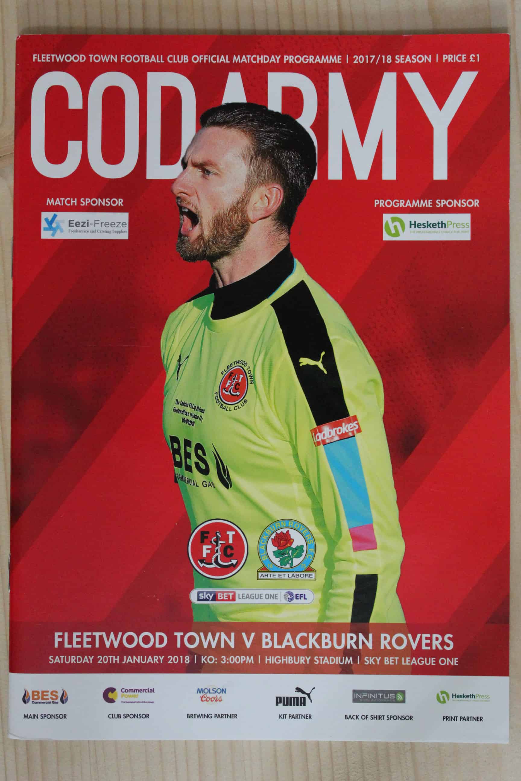 Fleetwood Town FC v Blackburn Rovers FC